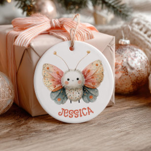 Mooie Waterverf Motief met Foto Pastel Keramisch Ornament