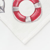 Mooie Waterverf Nautische Boot Naam Fleece Deken (Hoek)