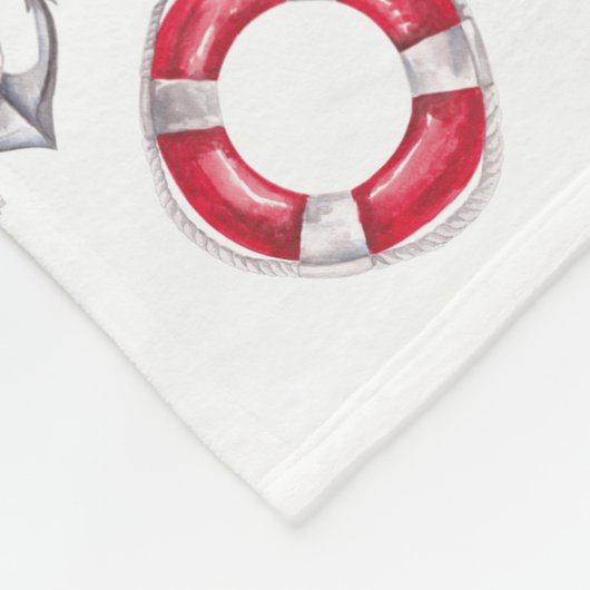 Mooie Waterverf Nautische Boot Naam Fleece Deken (Hoek)