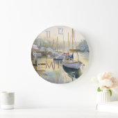 Mooie Waterverf nautische zeilmonogram Grote Klok (Huis)