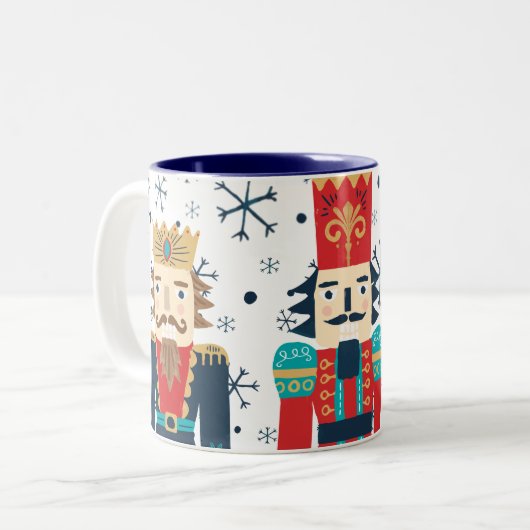 Mooie waterverf Notenkraker kerstmis mok (Voorkant links)