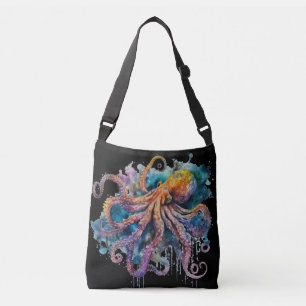 Mooie Waterverf octopus Crossbody Tas