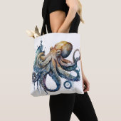 Mooie Waterverf octopus Tote Bag (Dichtbij)