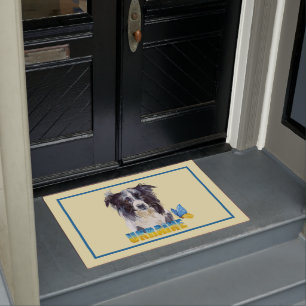 Mooie Waterverf Oekraïne Dog en Butterfly Deurmat