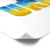 Mooie Waterverf Oekraïne Dog en Butterfly Poster (Hoek)