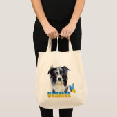 Mooie Waterverf Oekraïne Dog en Butterfly Tote Bag (Voorkant (product))