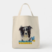 Mooie Waterverf Oekraïne Dog en Butterfly Tote Bag (Achterkant)