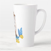 Mooie Waterverf Oekraïne Fox en Butterfly Latte Mok (Rechts)