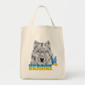 Mooie Waterverf Oekraïne Wolf en Butterfly Tote Bag (Voorkant)