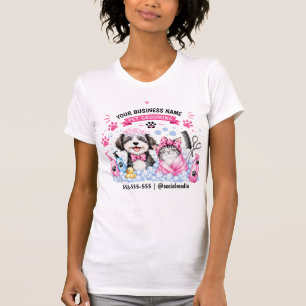 Mooie waterverf op maat gemaakte huisdierverzorgin t-shirt