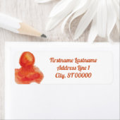 Mooie Waterverf Oranje kwallen Etiket (Insitu)