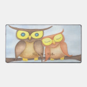 Mooie Waterverf Owl Lovers Bureaumat (Voorkant)