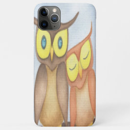 Mooie Waterverf Owl Lovers Case-Mate iPhone Case
