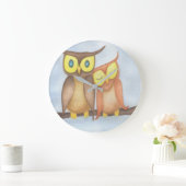Mooie Waterverf Owl Lovers Grote Klok (Huis)