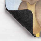 Mooie Waterverf Owl Lovers Muismat (Hoek)