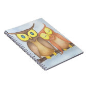 Mooie Waterverf Owl Lovers Notitieboek (Rechterzijde)