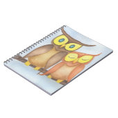 Mooie Waterverf Owl Lovers Notitieboek (Linkerzijde)