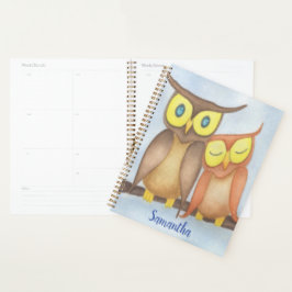 Mooie Waterverf Owl Lovers Planner