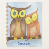 Mooie Waterverf Owl Lovers Planner (Voorkant)