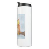 Mooie Waterverf Owl Lovers Thermosbeker (Geroteerd rechts)