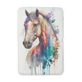 Mooie Waterverf paardenbadmat Badmat (Voorkant Verticaal)