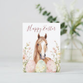 Mooie Waterverf Paardenpaaswensen Feestdagenkaart (Staand voorkant)