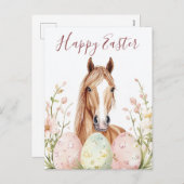Mooie Waterverf Paardenpaaswensen Feestdagenkaart (Voorkant / Achterkant)