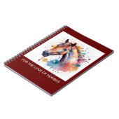 Mooie waterverf paardenspiraal notitieboek. notitieboek (Linkerzijde)