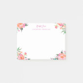 Mooie Waterverf Paarse roze bloemen Post-it® Notes (Voorkant)