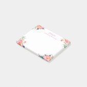 Mooie Waterverf Paarse roze bloemen Post-it® Notes (Schuin)