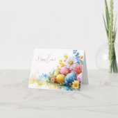 Mooie waterverf Paaseieren Vakantiegroet kaart (Voorkant)