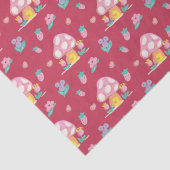 Mooie waterverf Paddenstoelenbloemen rood Tissuepapier (Detail)