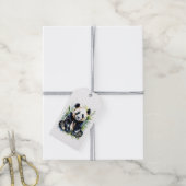 Mooie waterverf panda beer cadeaulabel (Met Touw)