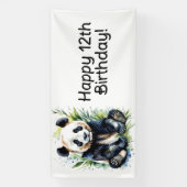 Mooie Waterverf Panda Beer Custom Spandoek (Verticaal)