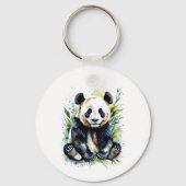 Mooie waterverf panda beer  sleutelhanger (Achterkant)