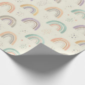 Mooie waterverf pastel regenbogen cadeaupapier (Hoek)