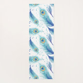 Mooie Waterverf pauwenveer gepersonaliseerd Yogamat (Achterkant)