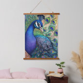 Mooie Waterverf Peacock Hangend Wandkleed (Slaapkamer)