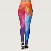 Mooie Waterverf PERSONALISEREN Leggings (Achterkant)