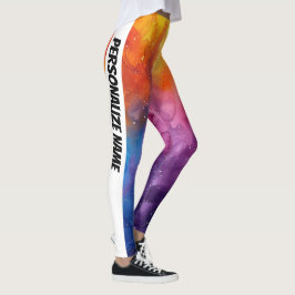 Mooie Waterverf PERSONALISEREN Leggings