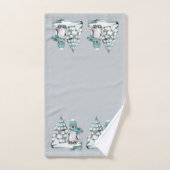 Mooie Waterverf Pinguïn Arctische Sneeuw Grove Den Bad Handdoek (Handdoek)