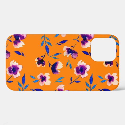 Mooie waterverf pioenroos papaver violette bloemen Case-Mate iPhone case (Achterkant (horizontaal))