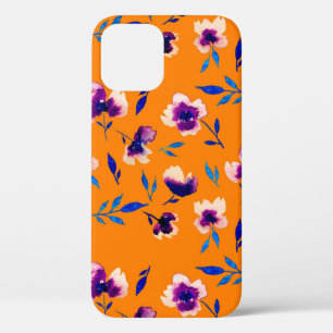 Mooie waterverf pioenroos papaver violette bloemen Case-Mate iPhone case