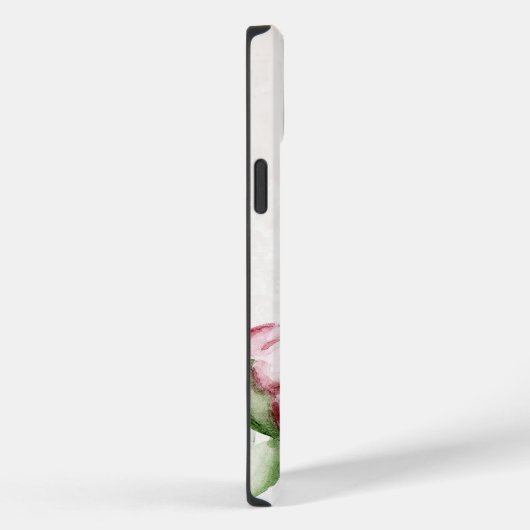 Mooie Waterverf Pioenrozen Beige gepersonaliseerd Case-Mate iPhone Case (Achterkant / Rechts)