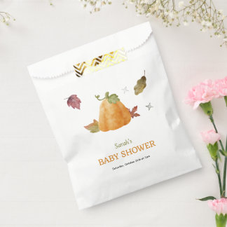 Mooie Waterverf Pompoen Herfst Baby Servet Bedankzakje