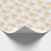 Mooie waterverf pony-bloemen cadeaupapier (Hoek)