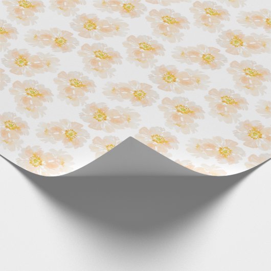 Mooie waterverf pony-bloemen cadeaupapier (Hoek)