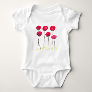 Mooie waterverf poppies romper