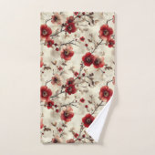 Mooie Waterverf rode appelbloesem Bad Handdoek (Handdoek)