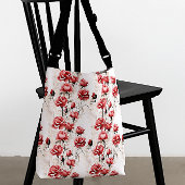 Mooie waterverf rode rozen crossbody tas